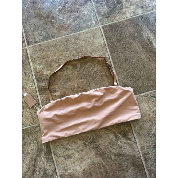 Skims Signature Swim Bandeau Bikini Top Ochre Size Large - Picture 4 of 7